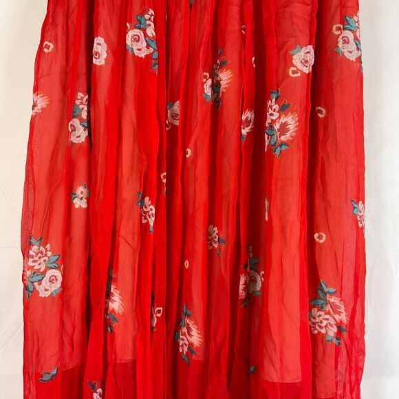 Philosophy Di Lorenzo Serafini Maxi Layered Skirt IT 44 US 8 Red Black Pink Blue - Picture 8 of 10